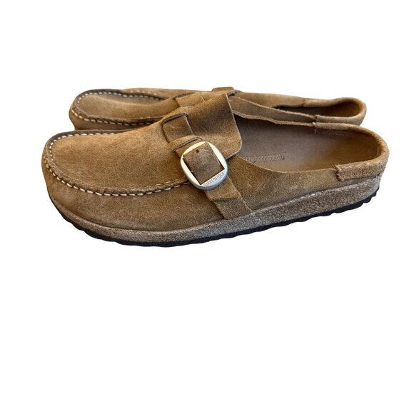Birkenstock Buckley Tan Slip-On Backless Shoes Closed Toe Size 40 9 Women's - Picture 14 of 15